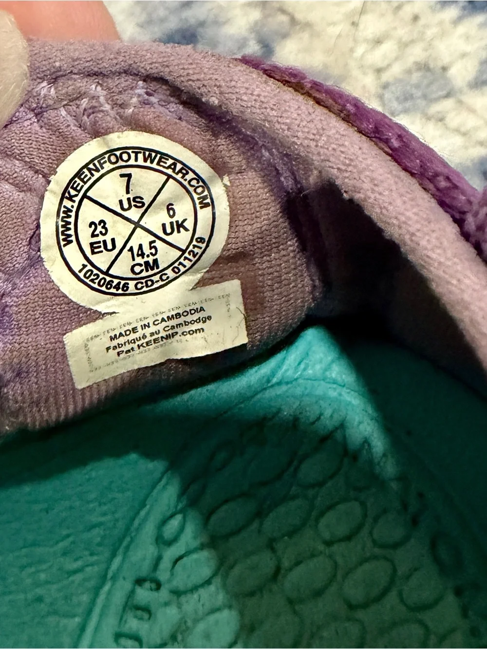Keen Purple Kids Sandals with Aqua Accents